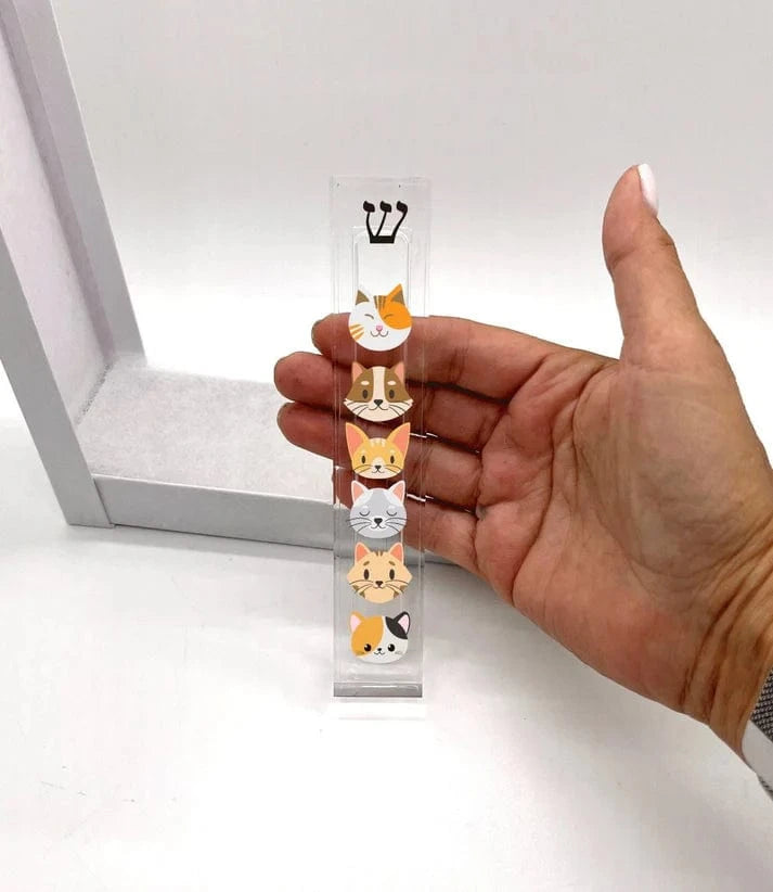 Florida-Funshine Mezuzahs Acrylic Cats Mezuzah