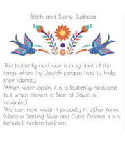 Stitch and Stone Necklaces Sterling Silver Butterfly Star of David Necklace - Sterling Silver