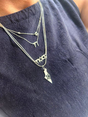 Alef Bet Necklaces Am Israel Chai Necklace with Star of David - 14k Gold