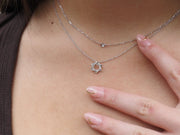 Alef Bet Necklaces 14k Gold and Diamond  Star of David Necklace - Gold, White Gold or Rose Gold