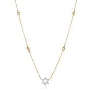Alef Bet Necklaces Curvy Star of David Necklace - Gold, White Gold or Rose Gold (Copy)