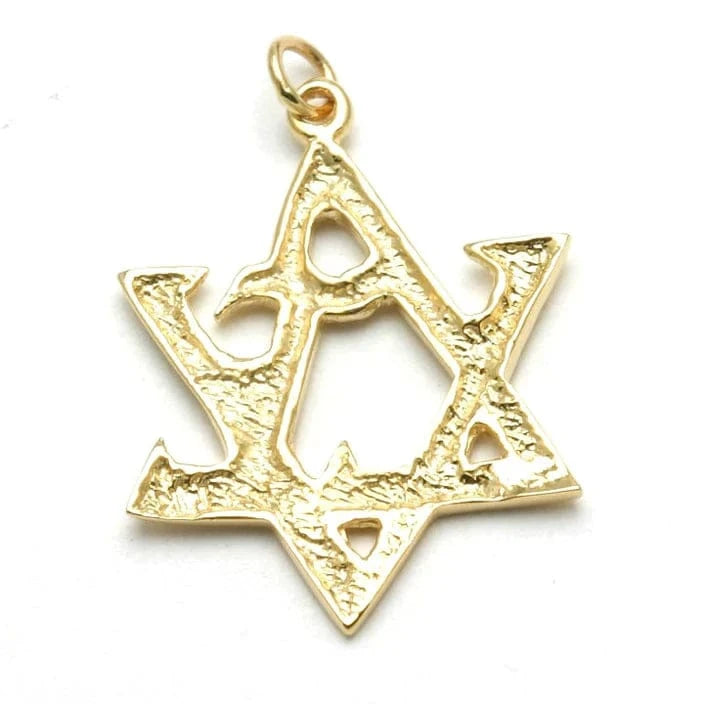 Bareket Jewelry Necklaces 14k Yellow Gold Star of David Love Pendant