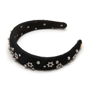Lele Sadoughi Headbands Black Velvet Star of David Crystal Headband by Lele Sadoughi