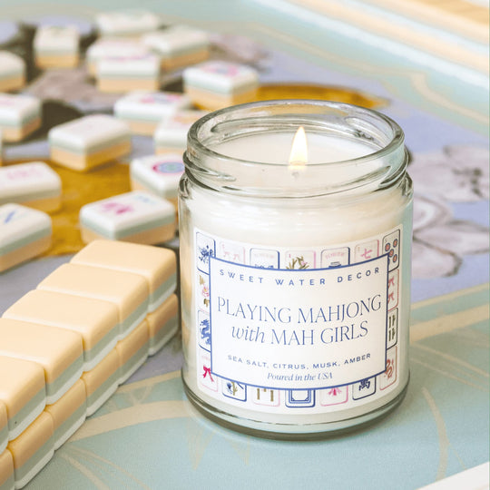 Playing Mahjong with Mah Girls Soy Candle