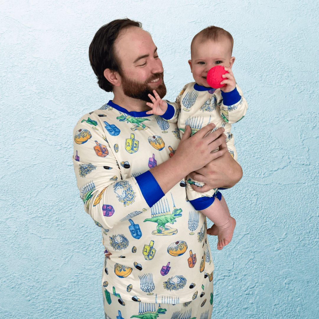 Amy Kritzer Becker Pajamas Hanukkah Light and Latkes Men's Pajamas - (Sizes S - 4XL)