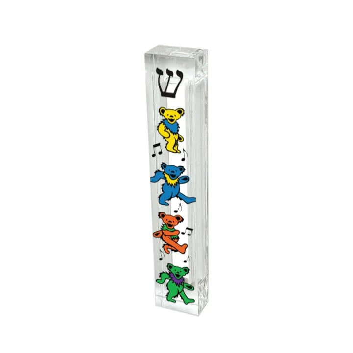 Florida-Funshine Mezuzahs Acrylic Dancing Bears Mezuzah