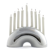 Modern Mensch Menorahs Chrome Nosh Menorah - Chrome