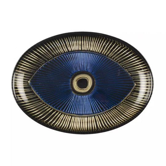 Evil Eye Oval Dish - Dark Blue