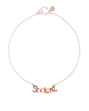 Susan Alexandra Necklaces Rainbow / Bronze/18" Rainbow Shalom Necklace by Susan Alexandra - Bronze