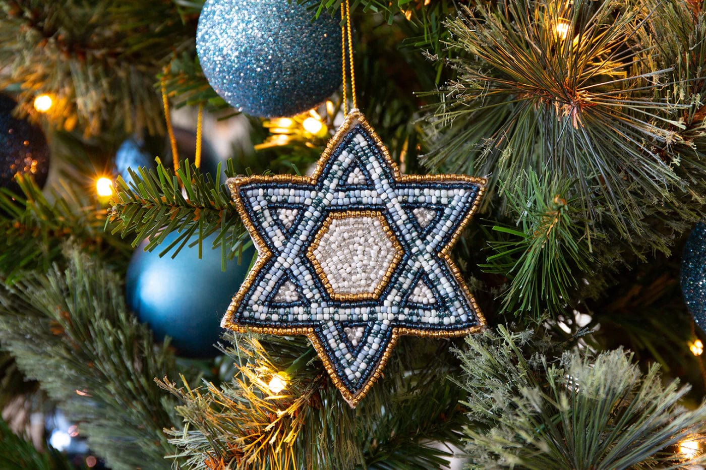 Adara Rituals Ornaments Default Beaded Star of David Ornament
