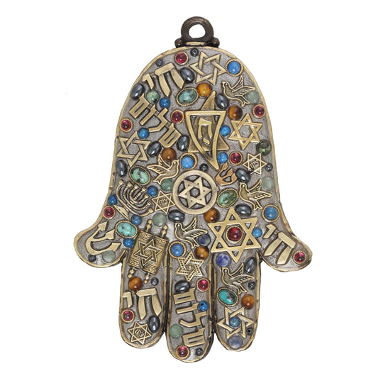 Judaica Jumble Wall Hamsa by Michal Golan
