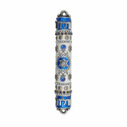 Michal Golan Mezuzahs Michal Golan Handmade Blue and White Mezuzah