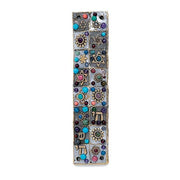 Michal Golan Mezuzahs Floral Mosiac Mezuzah