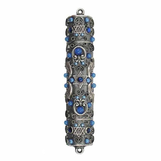 Dark Blue Onyx Mezuzah by Michal Golan