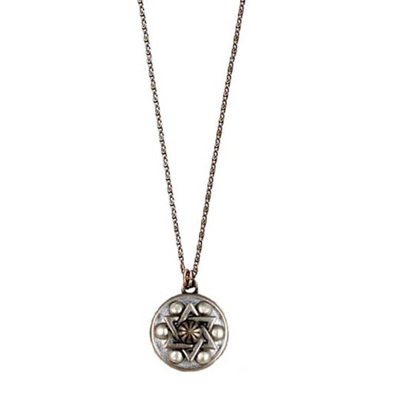 Michal Golan Necklaces Silver Star of David Circle Necklace Necklaceby Michal Golan