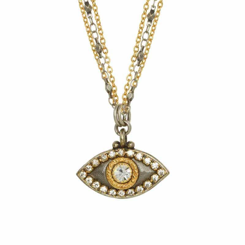 Michal Golan Necklaces Gold and Silver Evil Eye Necklace by Michal Golan