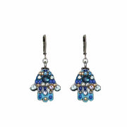 Michal Golan Earrings Blue Multi-Bright Hamsa Earrings by Michal Golan