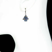 Michal Golan Earrings Blue Multi-Bright Hamsa Earrings by Michal Golan
