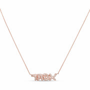 Elisa Solomon Necklaces Rose Gold Diamond Hebrew Name Necklace by Elisa Solomon - Yellow, White or Rose Gold