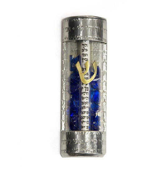Contemporary Round Wedding Shards Mezuzah by Joy Stember