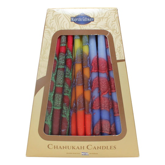 Safed Handcrafted Hanukkah Candles - Multicolor Premium