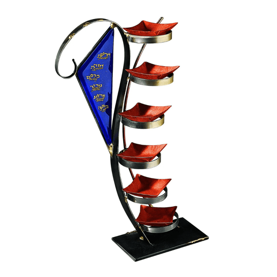 Vertical Brass Seder Plate by Gary Rosenthal