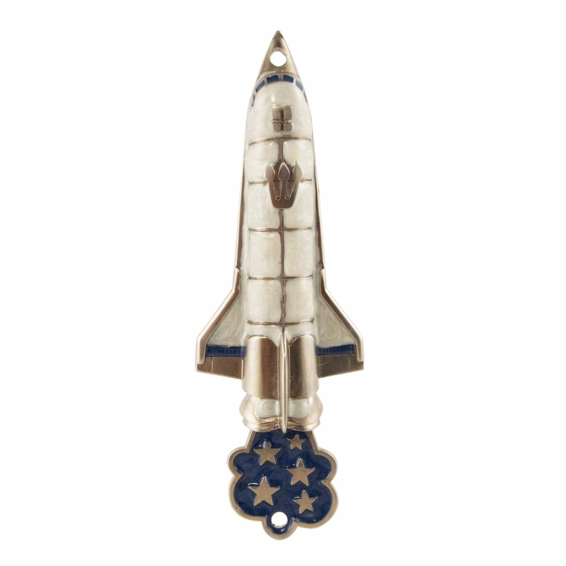 Quest Collection Mezuzahs Hand-Painted Spaceship Mezuzah
