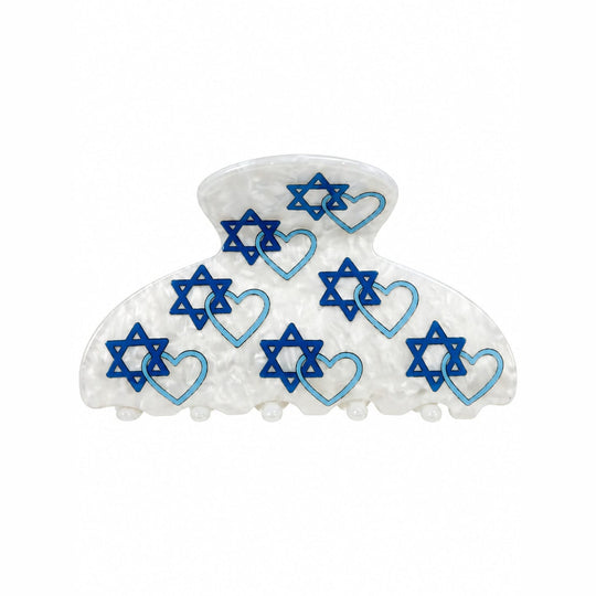 Star of David Heart Hairclip
