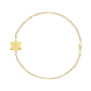 Miriam Merenfeld Jewelry Bracelets Gold Vermeil / 6.5" Dani Star of David Diamond Bracelet - Sterling Silver or Gold Vermeil