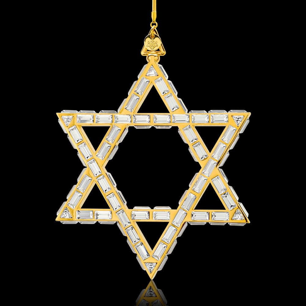 Crystamas Ornaments Star of David Maxumus Luxe 24k Gold-Plated and Crystal Ornament by Crystamas