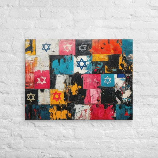 Tapestry of Stars of David Canvas by Beraishis