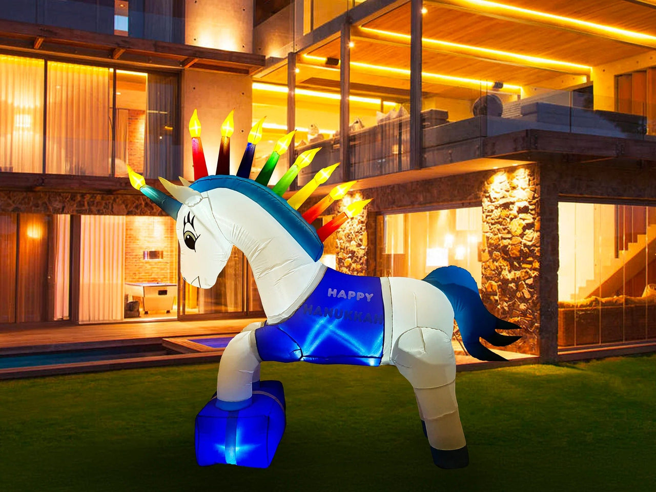 Hanukkah Superstore Decorations Unikkah the Inflatable Hanukkah Unicorn