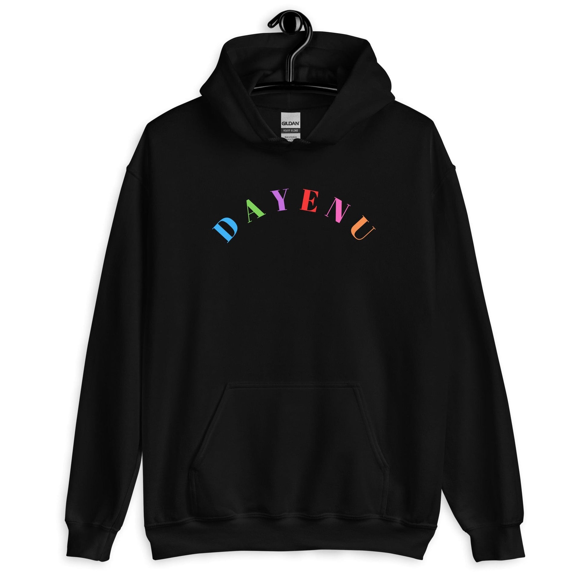 ModernTribe Apparel Sweatshirts Rainbow Dayenu Unisex Hoodie - (Choice of Color) - (Sizes S - 5XL)