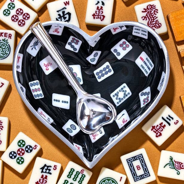 Inspired Generations Serving Pieces Mah Jongg Bowl with Heart Spoon
