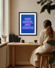 Beraishis Prints Framed Don't Kvetch, Just Stretch Print by Beraishis