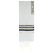 Zion Tallis Tallises Black and Gold Striped Ariel Tallis