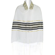 Zion Tallis Tallises Black and Gold Striped Ariel Tallis