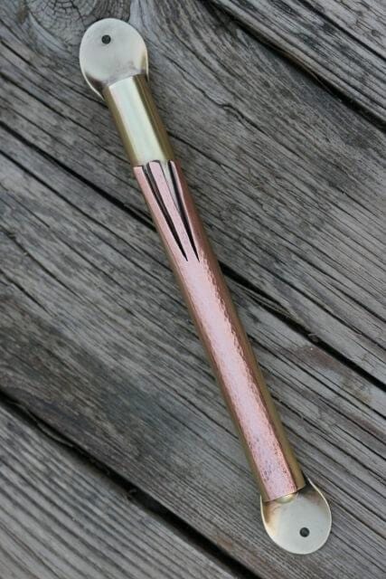 Judaica Art Design Mezuzahs Brass and Copper Handmade Mezuzah