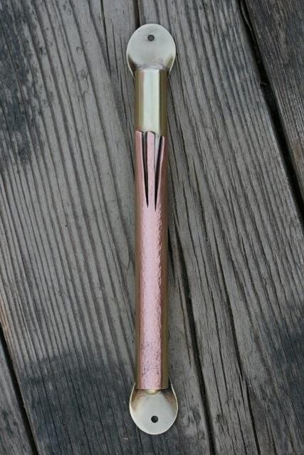 Judaica Art Design Mezuzahs Brass and Copper Handmade Mezuzah