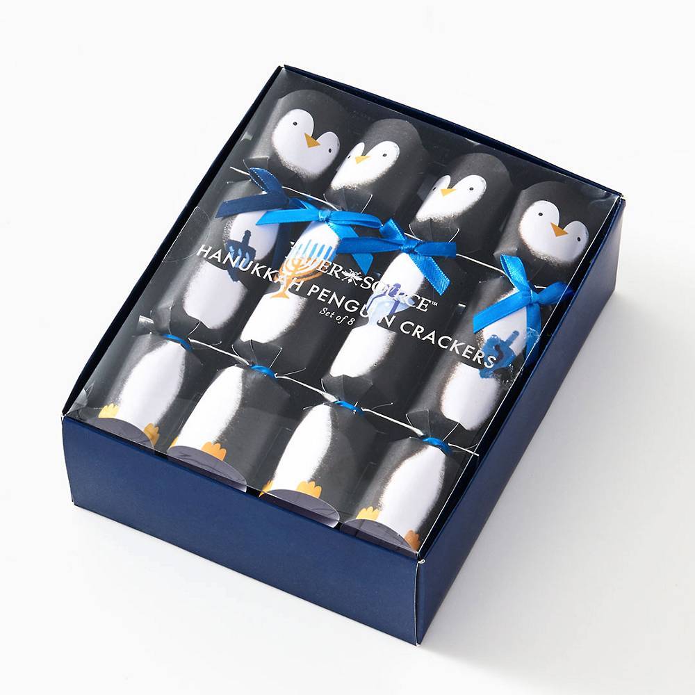 Paper Source Decorations Penguin Hanukkah Crackers - Set of 8