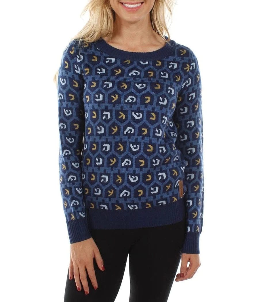 Women s Dreidel Hanukkah Sweater by Tipsy Elves Sizes XS 5XL