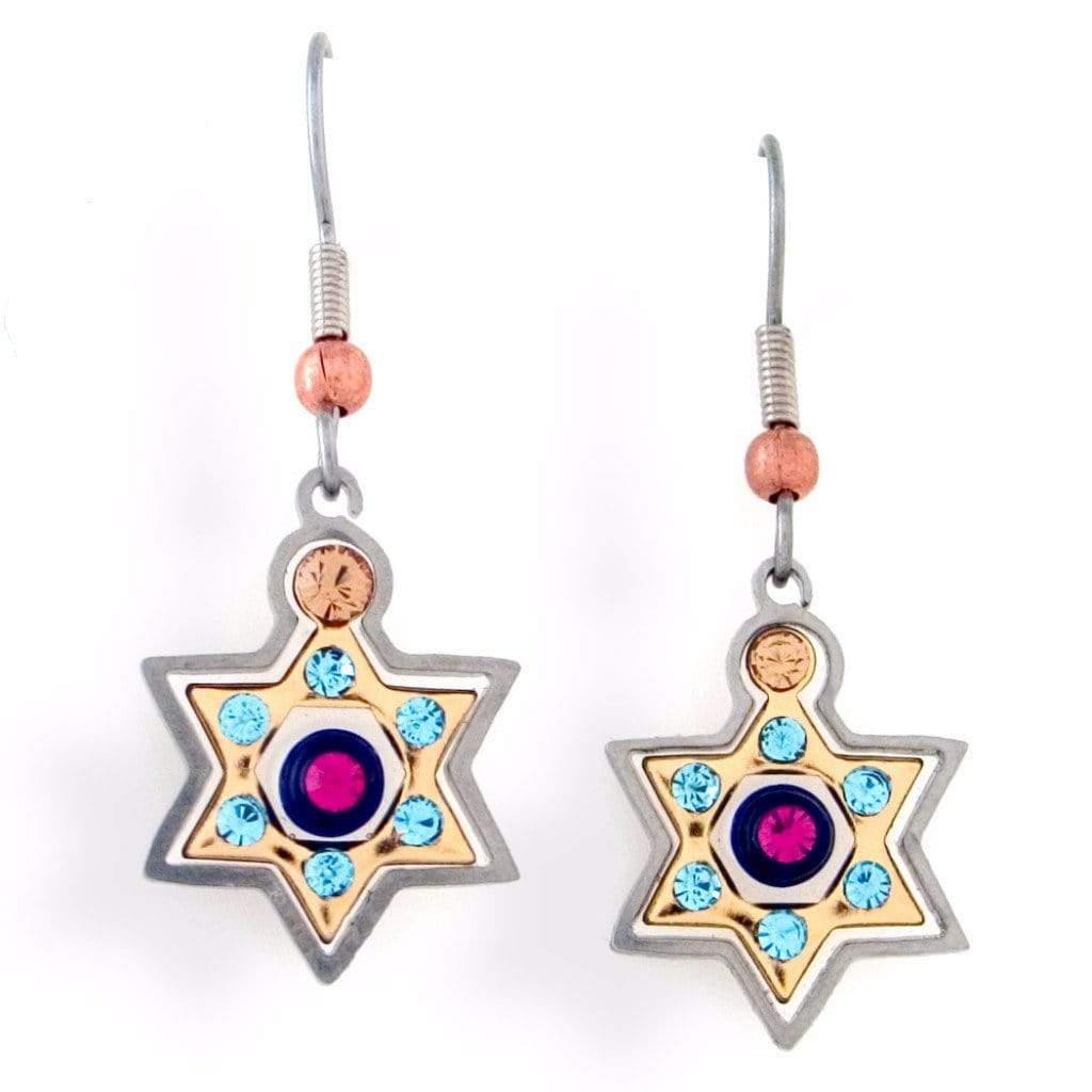 Seeka Earrings Steel Seeka Star of David Earrings