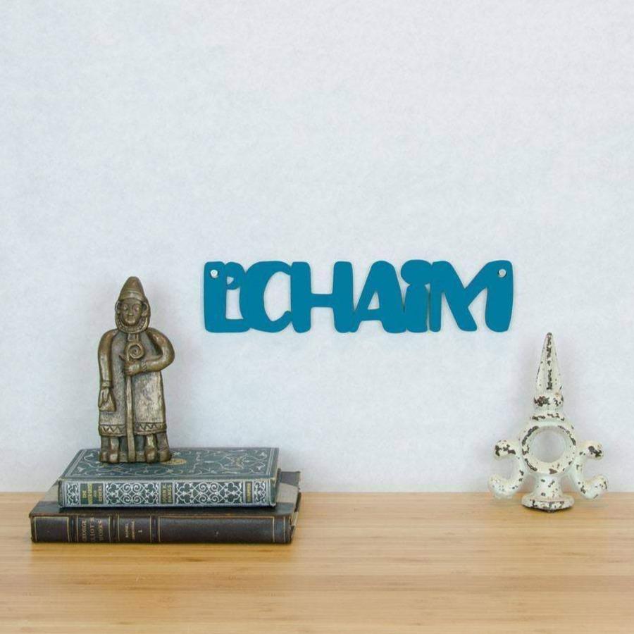 Spunky Fluff Art Default L'chaim Wood Wall Hanging