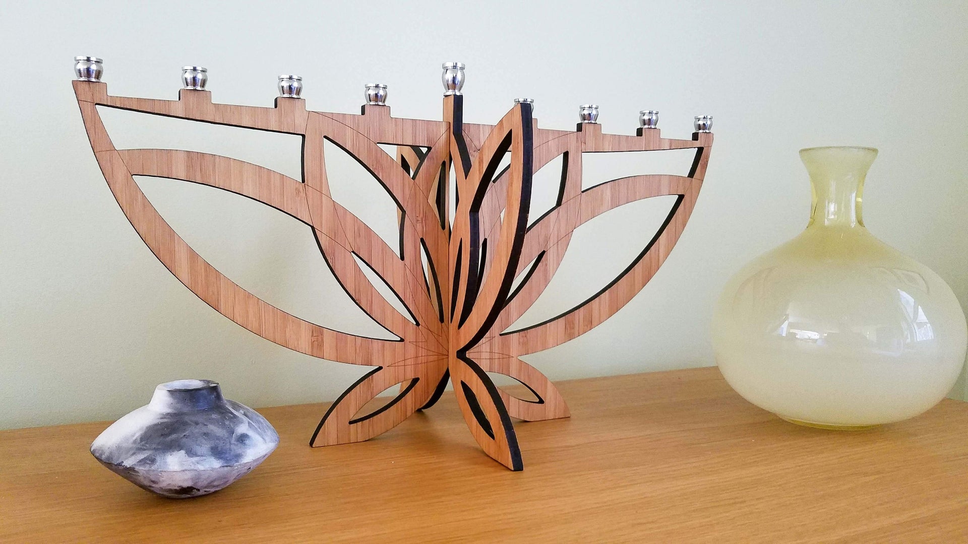 GioGio Design Menorahs Lotus Flower Menorah