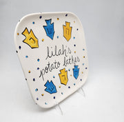 Suzaluna Serving Pieces Personalized Potato Latkes Hanukkah Plate With First Name