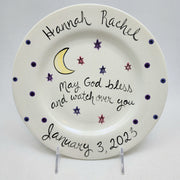 Suzaluna Serving Pieces Personalized Baby's Plate With First Name and Prayer