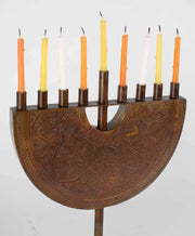 Ten Thousand Villages Menorahs Engraved Iron Menorah