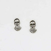 Chocolate and Steel Earrings Sterling Silver Ruth Bader Ginsburg RBG Stud Earrings - Sterling Silver or Gold