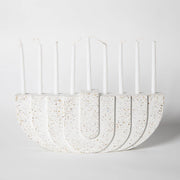 pretti.cool Menorahs Terrazzo Concrete Menorah - White