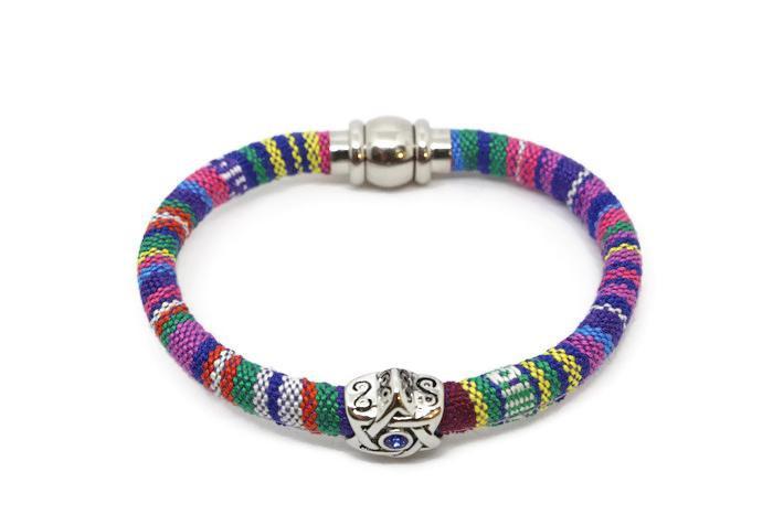 My Tribe by Sea Ranch Jewelry Bracelets 6.5" Swarovski Star of David Woven Cotton Bracelet- Teen Size